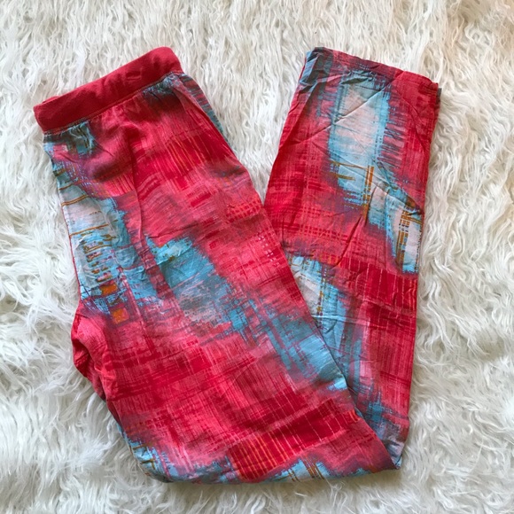 JOSIE NATORI‎ RED BLUE BREEZE SLEEP INTIMATE PANTS - Picture 1 of 6